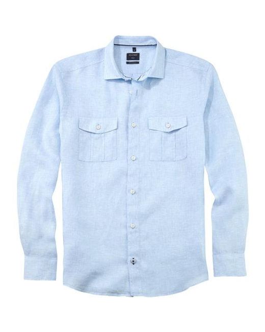 Olymp Casual Overhemd in het Blue voor heren