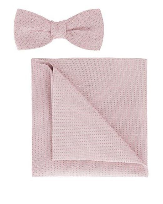 Olymp Vlinderdas / Pochet Set in het Pink voor heren