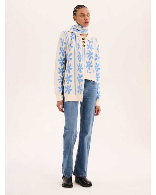 OMNES Blue Molly Scarf