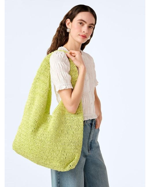 OMNES White Aruba Large Straw Bag