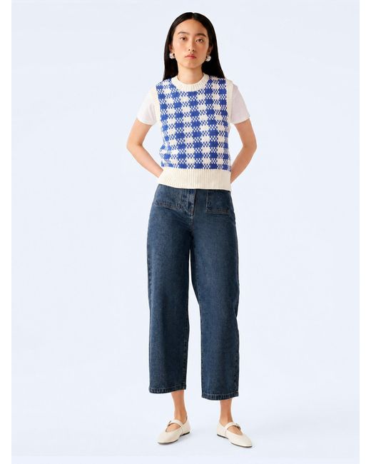 OMNES Blue Orielle Cropped Jean