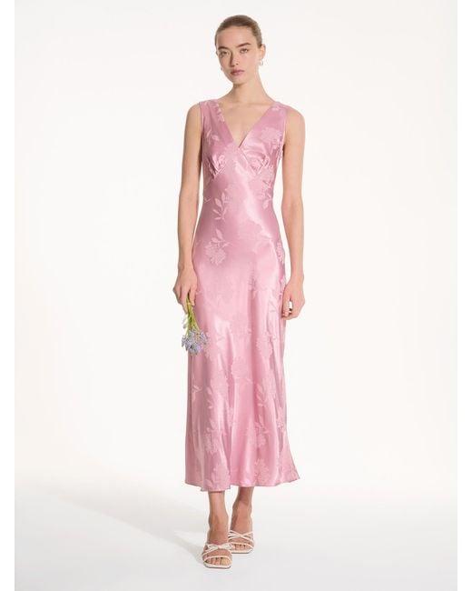OMNES Pink Iris Jacquard Dress