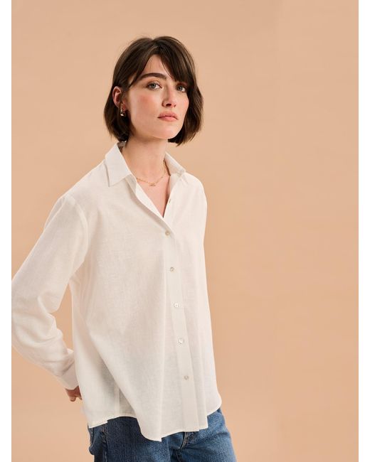 OMNES Natural Evie Linen Oversized Shirt