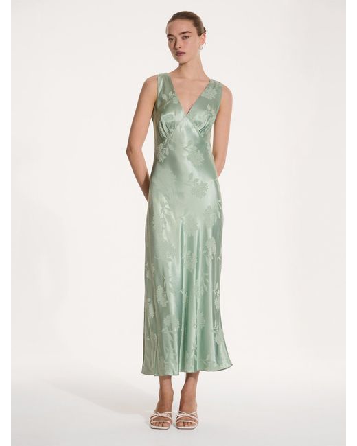 OMNES Green Iris Jacquard Dress