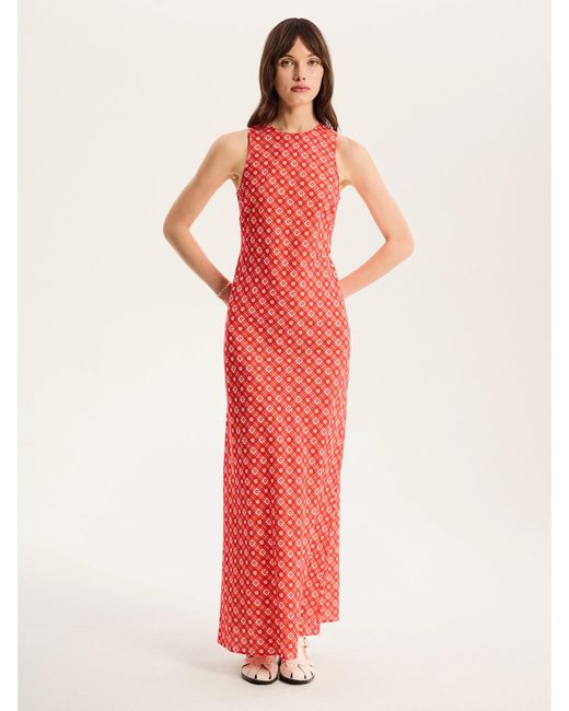 OMNES Pink Torin Floral Gingham Dress