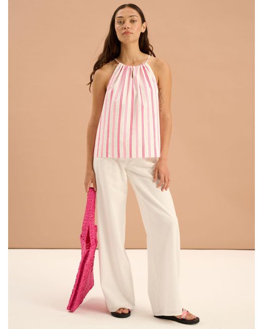 OMNES Natural Ramela Elasticated Waist Linen Trouser