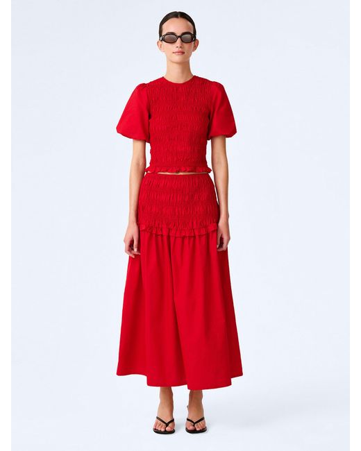 OMNES Red Haley Skirt