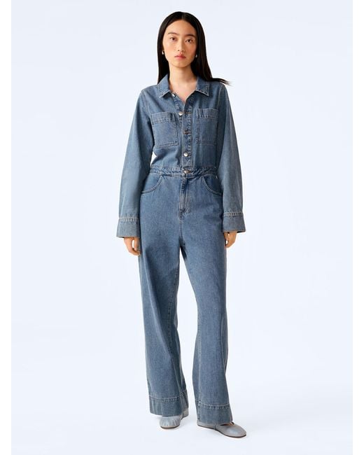 OMNES Blue Diya Jumpsuit