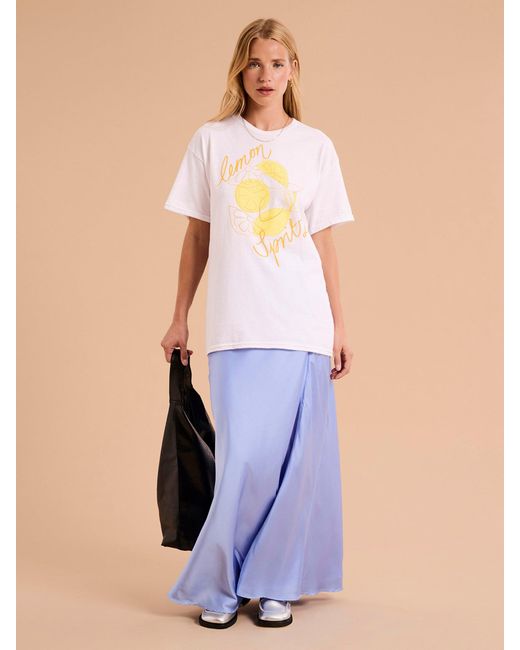 OMNES Blue Lemon Spritz Print Boyfriend T-Shirt