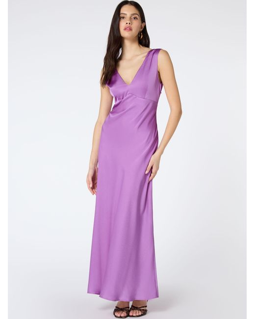 OMNES Purple Marilyn Cut Out Dress