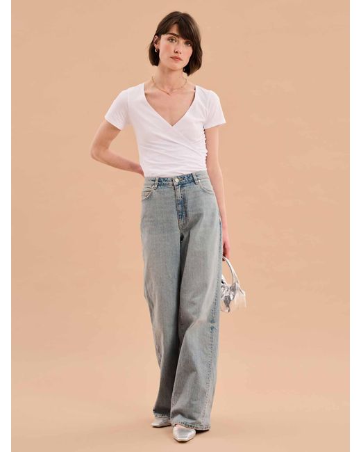 OMNES Natural Hilary Jersey Top