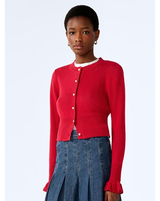 OMNES Red Sylvie Cardigan