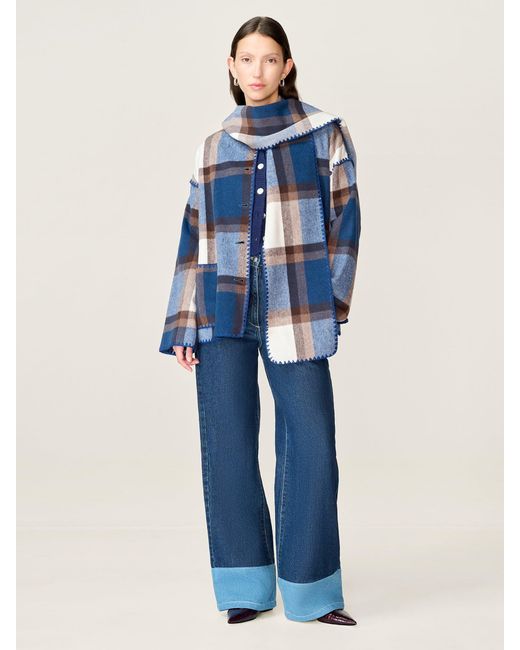 OMNES Blue Paolo Wool Blend Jacket