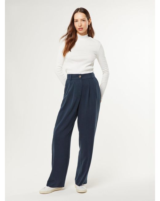OMNES Blue Cinnamon Straight Leg Trousers