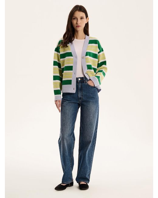 OMNES Blue Henni Stripe Cardigan