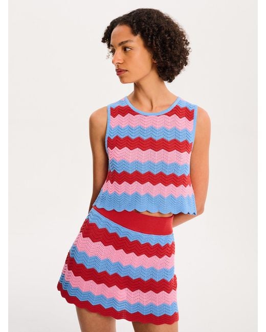 OMNES Red Wilma Top