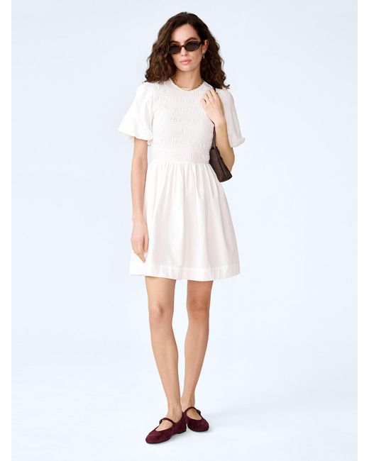 OMNES White Terri Mini Dress