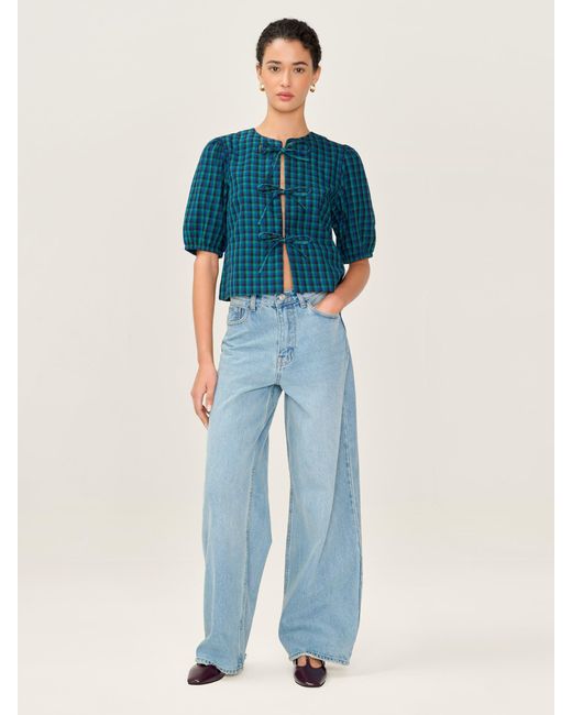 OMNES Blue Apollo Blouse