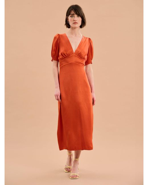 OMNES Orange Odette Dress
