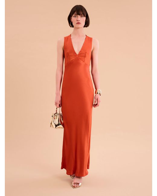 OMNES Orange Nova Tie Back Dress