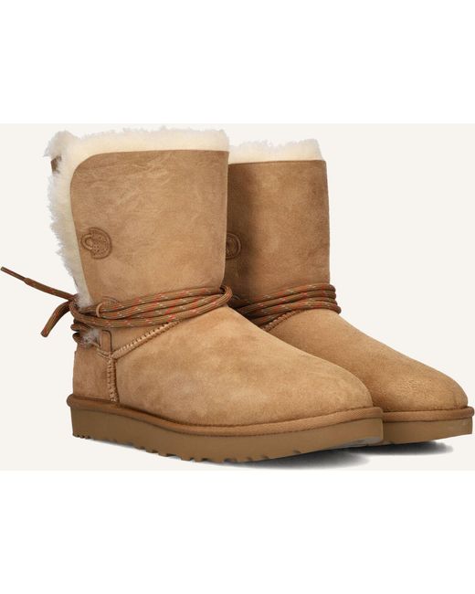 Ugg Brown Damen Stiefel W Bailey Tie