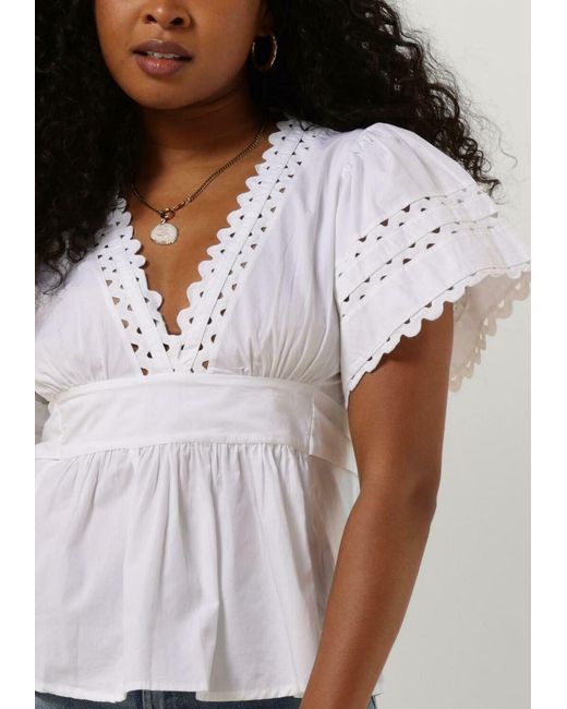 Antik Batik White Bluse Roda Tee Wide