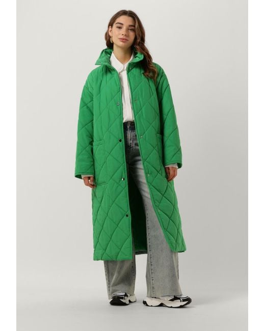 Stand Studio Green Wattierte Jack Sage Coat Damen