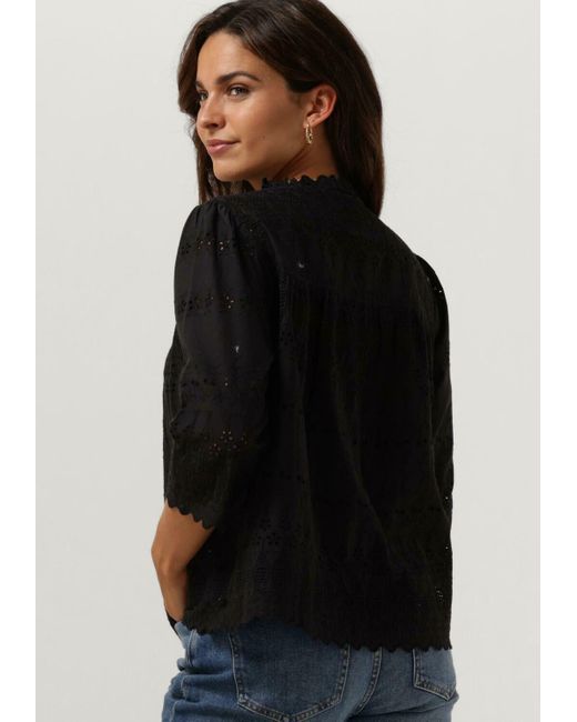 Scotch & Soda Black Top Broderie Anglaise Top