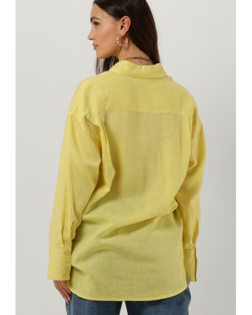 Alix The Label Yellow Bluse Ladies Woven Linen Lyocell Blouse