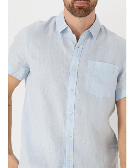 Scotch & Soda Herren Hemden Short-Sleeved Regular Fit Linen Shirt in White für Herren