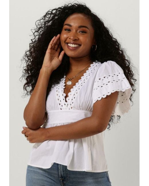 Antik Batik White Bluse Roda Tee Wide