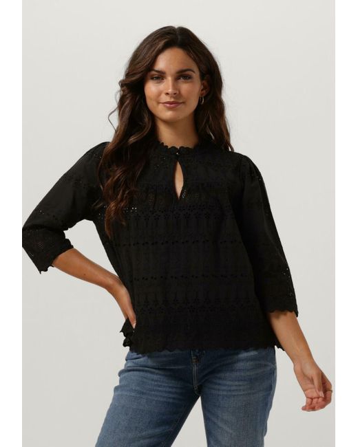 Scotch & Soda Black Top Broderie Anglaise Top