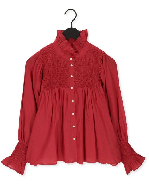 Antik Batik Red Bluse Anahi Blouse Damen