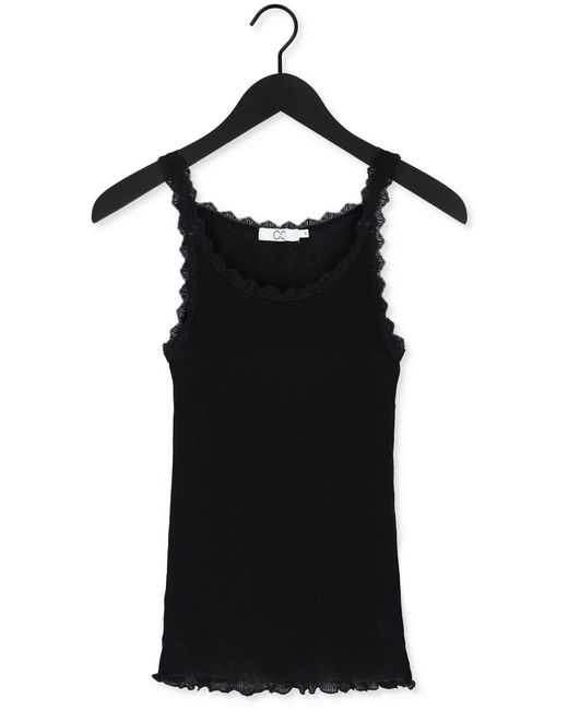 CC Heart Black Top Silk Lace Camisole Damen