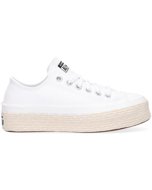 Converse Canvas Witte Lage Sneakers Chuck Taylor All Star Espadril in het  Wit - Lyst