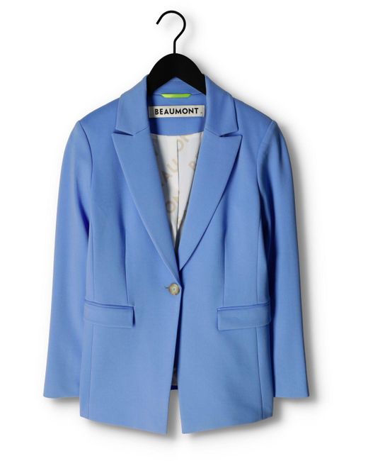 Beaumont Organic Blue Blazer Blazer Midlong Double Jersey Damen