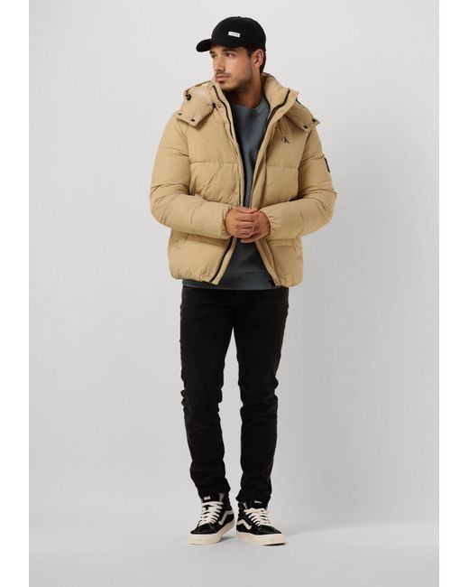 Calvin Klein Wattierte Jack Essentials Non Down Jacket in Natural für Herren