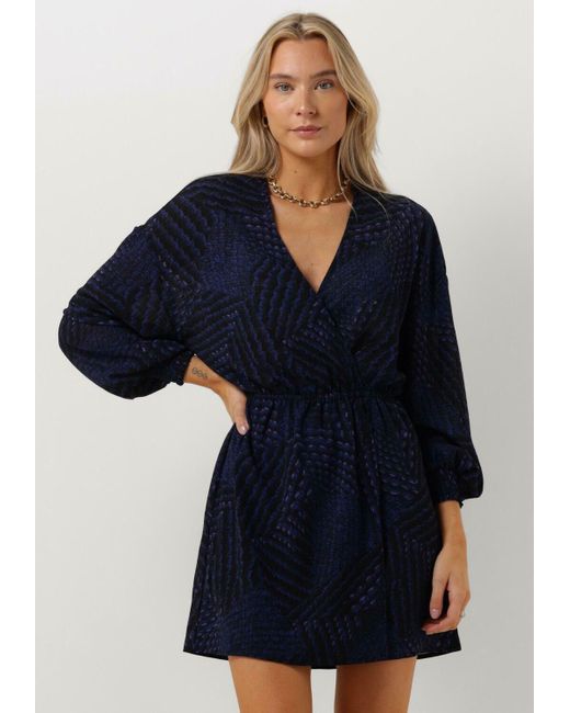 Alix The Label Blue Minikleid Graphic Wrap Dress