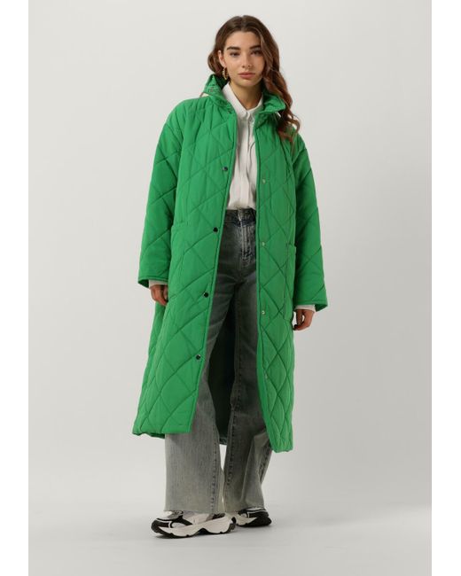 Stand Studio Green Wattierte Jack Sage Coat Damen