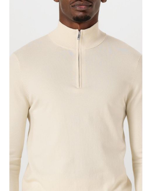 Profuomo Herren Pullover & Cardigans Half Zip Luxury Basic in Natural für Herren