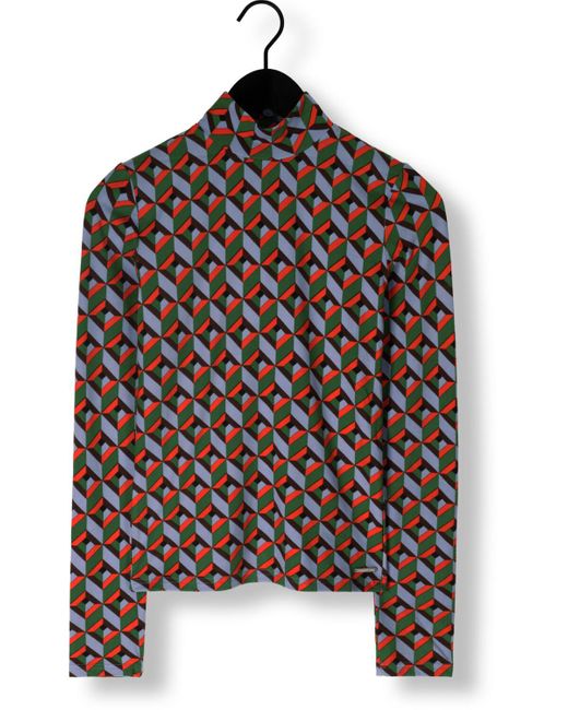 Colourful Rebel Black Neyo Graphic Peached Turtleneck Top