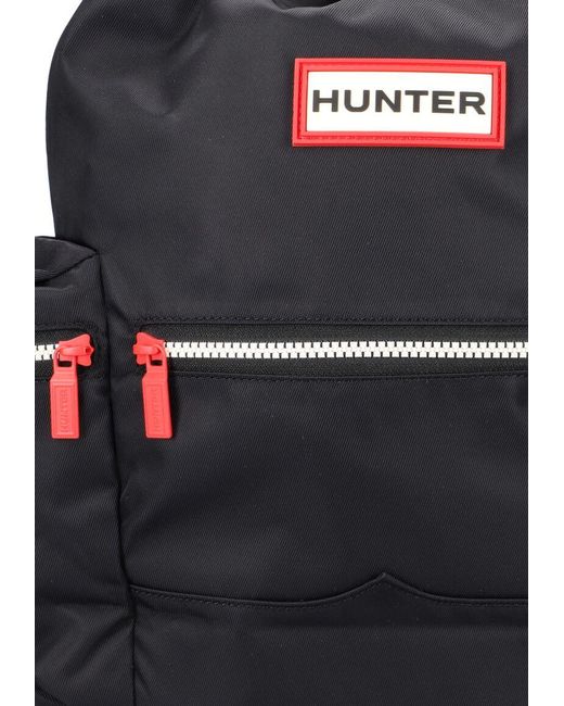 Hunter Black Rucksack Nylon Topclip Backpack Mädchen