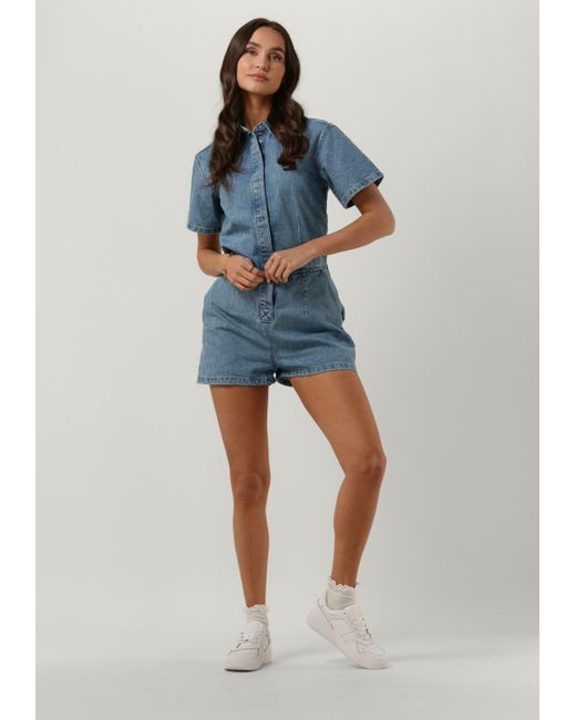 Tommy Hilfiger Blue Jumpsuit Tjw Badge Denim Playsuit
