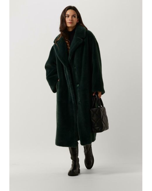 Stand Studio Black Fake-Fur-Jack Maria Coat Soft Damen