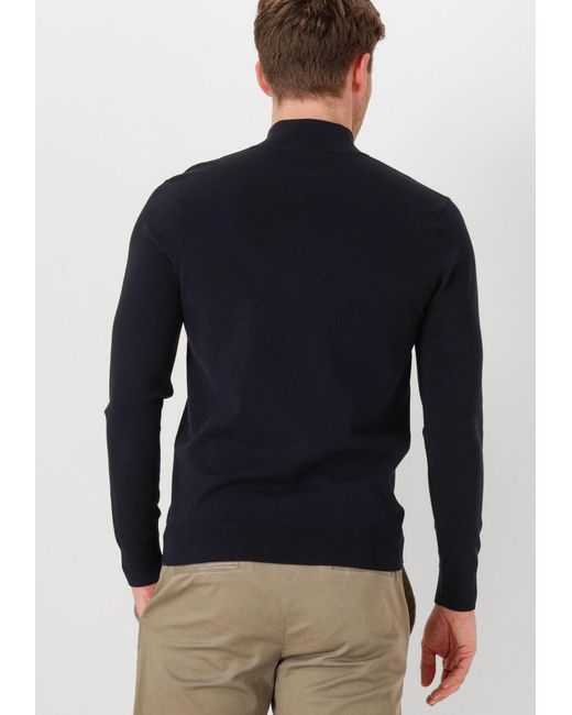 Profuomo Herren Pullover & Cardigans Half Zip Luxury Basic in Blue für Herren