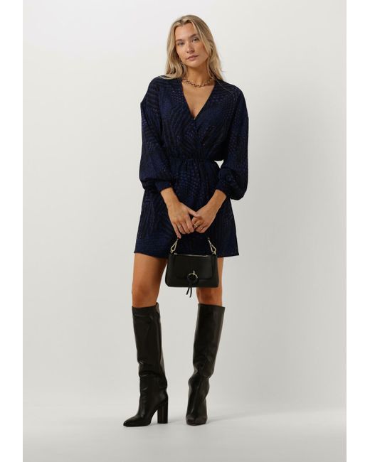 Alix The Label Blue Minikleid Graphic Wrap Dress