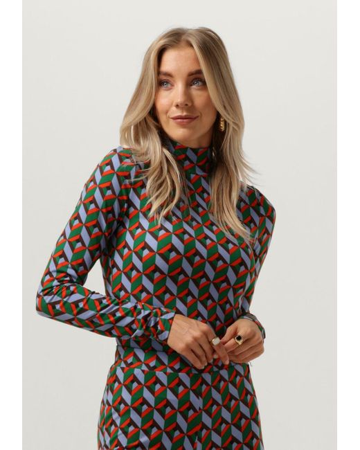 Colourful Rebel Black Neyo Graphic Peached Turtleneck Top