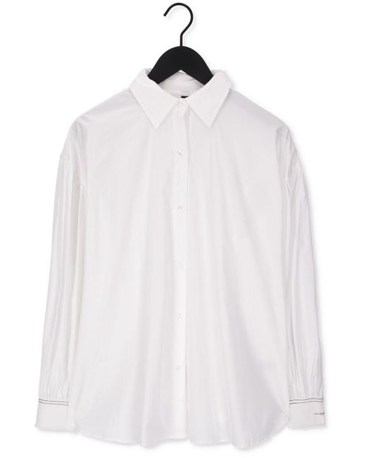 10Days White Bluse Oversized Blouse Nicht-gerade