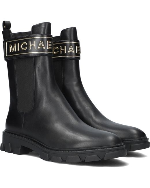 Michael Kors Black Chelsea Boots Ridley Strap Chelsea