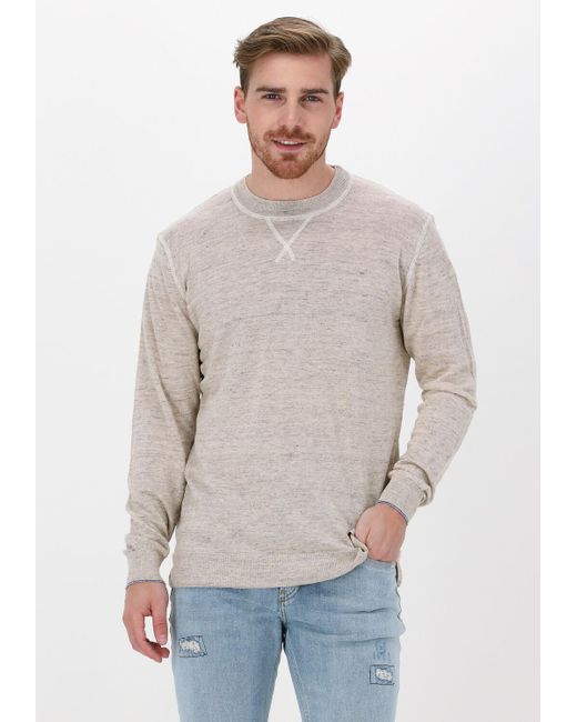 Scotch & Soda Pullover Lightweight Linen-Blend Melange Crewneck Pullover Herren in White für Herren